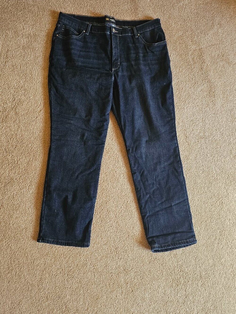 Womens Lee Relaxed Fit Fleece-Lined Jeans Size 18
